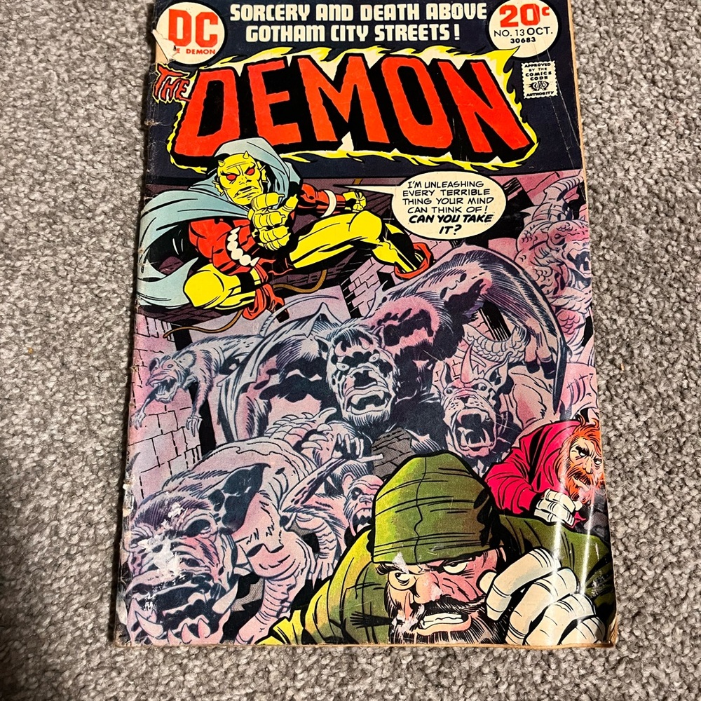 DC Comics The Demon with Bold Red and Yellow Cover